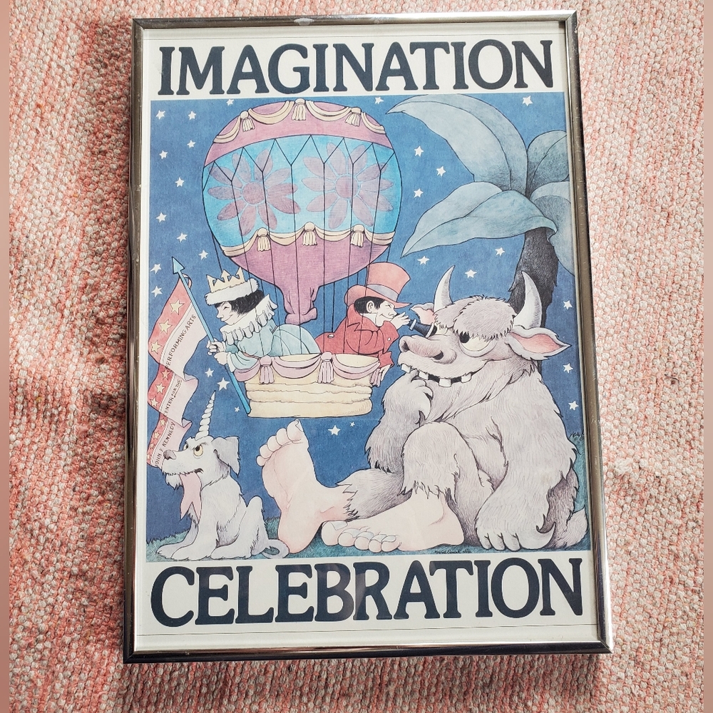 Vintage 1987 Maurice Sendak Imagination Celebration Poster